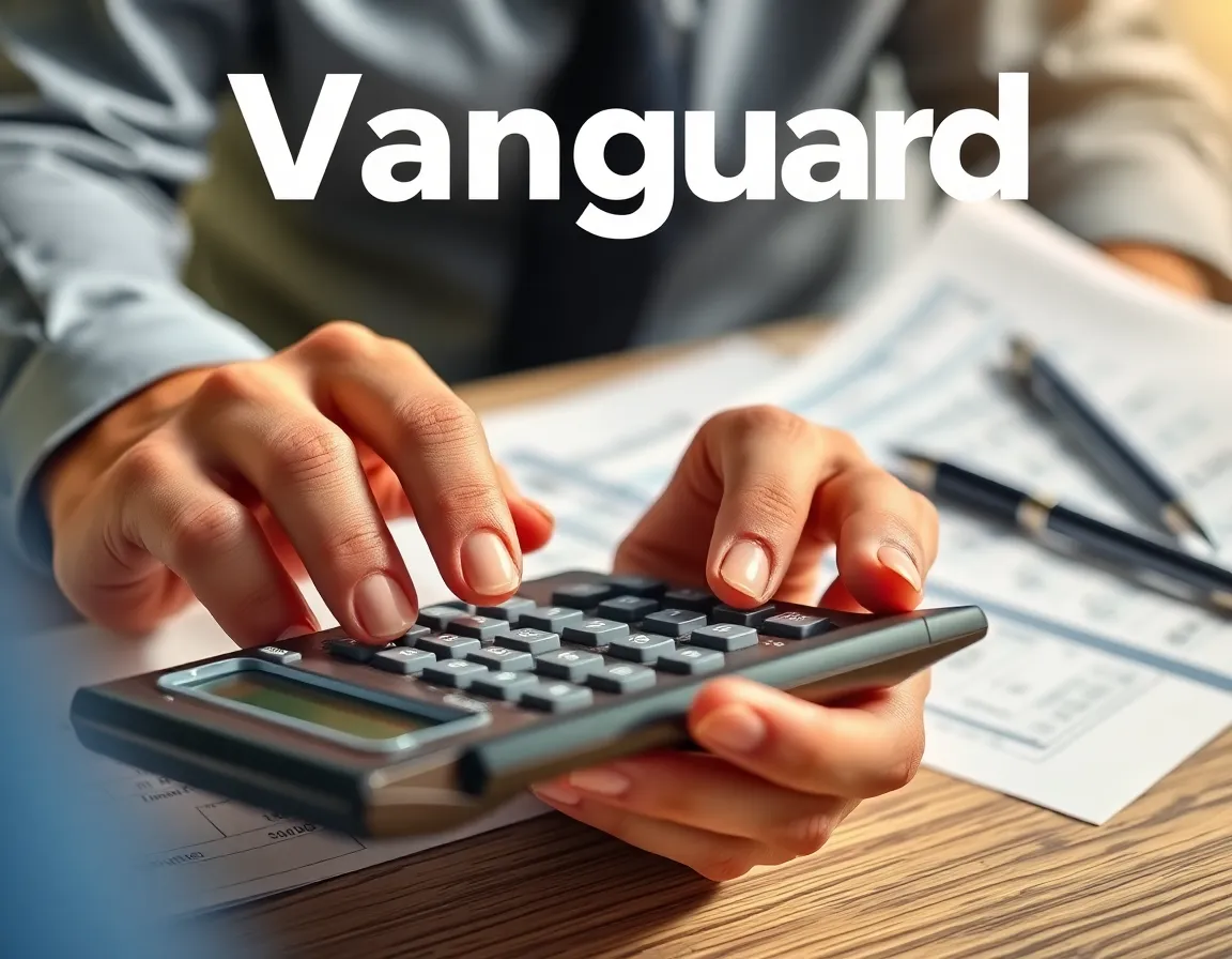 An accountant using a calculator with tax forms in the background, representing tax planning services.